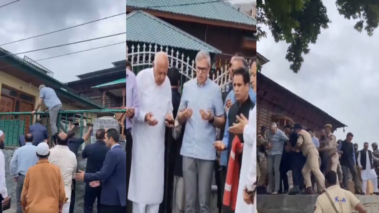 श्रीनगर में मजार-ए-शुहदा पर उमर अब्दुल्ला को रोका गया, दीवार फांद कर पहुंचे श्रद्धांजलि देने!
