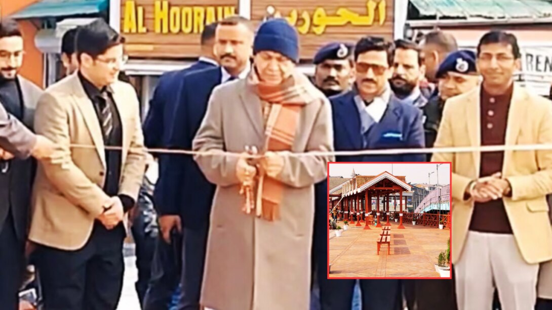 Srinagar: LG मनोज सिन्हा ने किया अमीरा कदल फुटब्रिज का उद्घाटन, झेलम नदी पार पैदल जाना अब होगा आसान